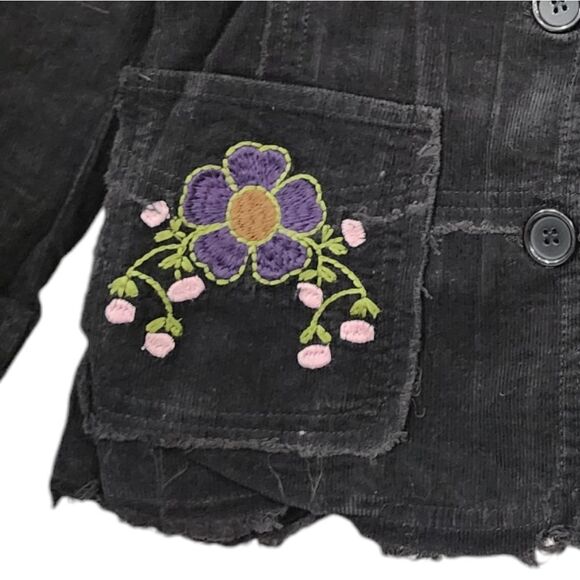 Sandrea Corduroy Embroidered Floral Jacket - Picture 7 of 12